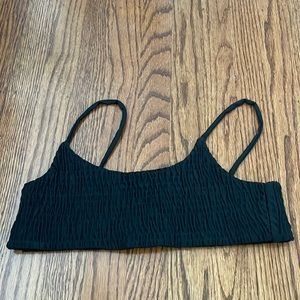 Black textured bikini top